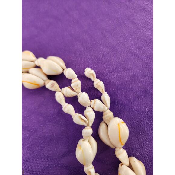 Vtg Unique Handmade Cowrie Seashell Handbag Shoulder Boho Beach Fairy Purse - Picture 6 of 8